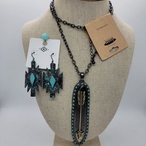Western Necklace and earring set